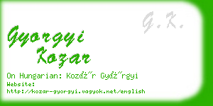 gyorgyi kozar business card